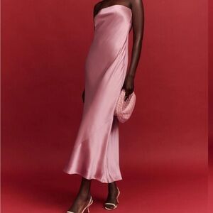 Reformation Joana Silk Dress - Dusty Rose